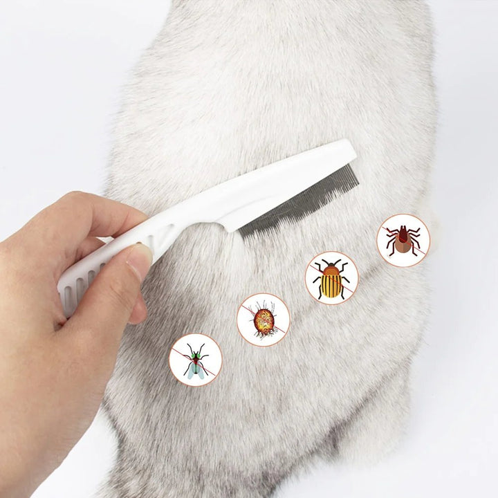 Skanto | Multifunksjonell Pet Hair Comb Flått- og Tåre Flekkfjerning
