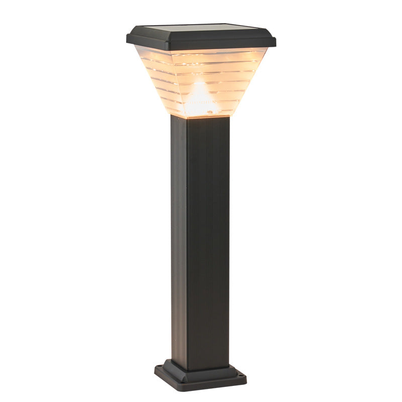Moderne Minimalistisk Firkantet Sylinder Solvannett ABS PC LED Utendørs Lys For Hage | Skanto