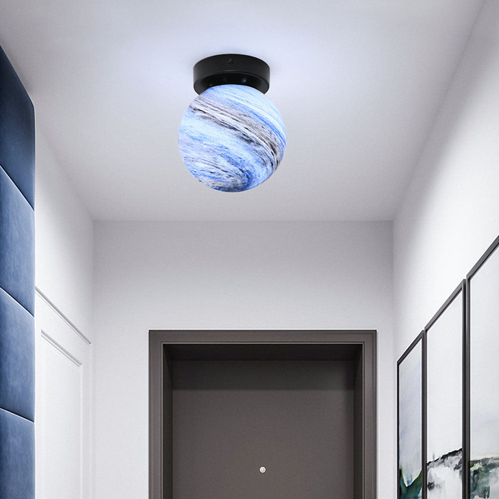 Skanto | Glass Ceiling Light Modern Globe Fixture