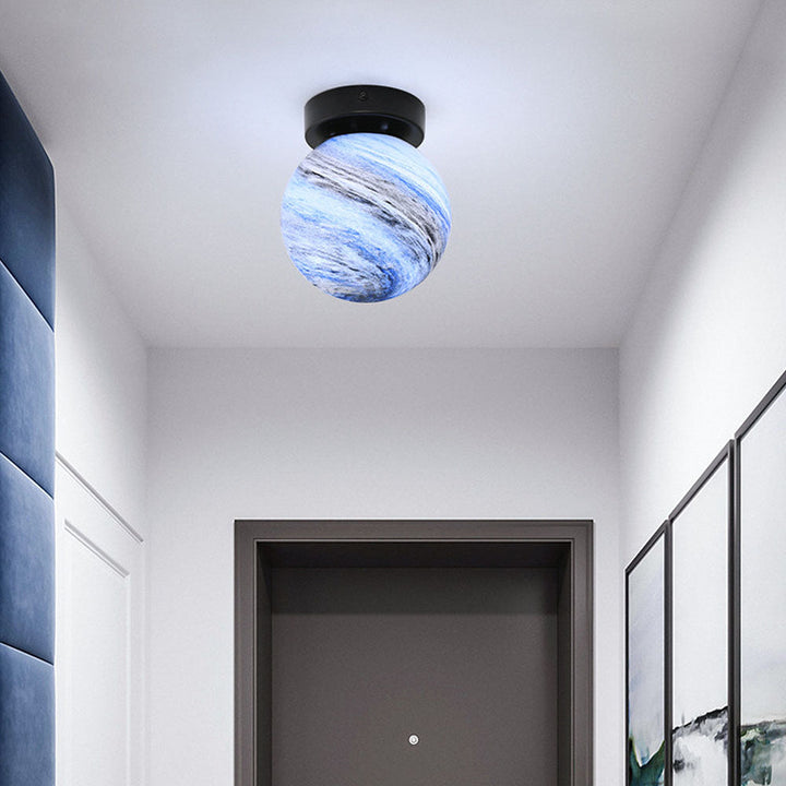 Skanto | Glass Ceiling Light Modern Globe Fixture