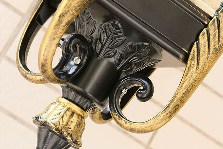 Europeisk stil Retro Aluminium Vanntett Utendørs 1-Lys Vegg Sconce Lampe | Skanto