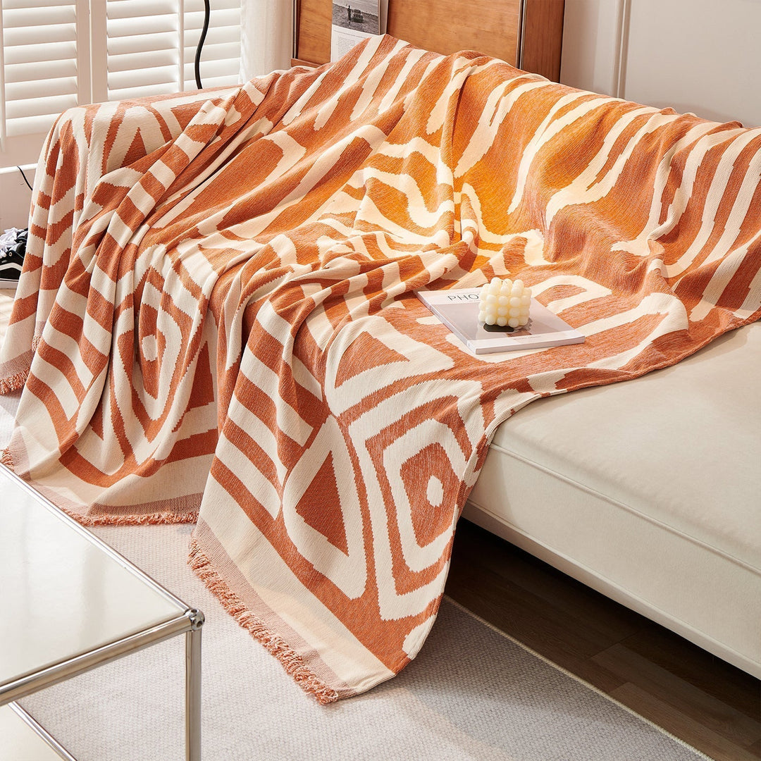 Geometrisk Boho Stil Sofa Trekk - Moderne, Stilig & Holdbar Sofa Beskyttelse | Skanto