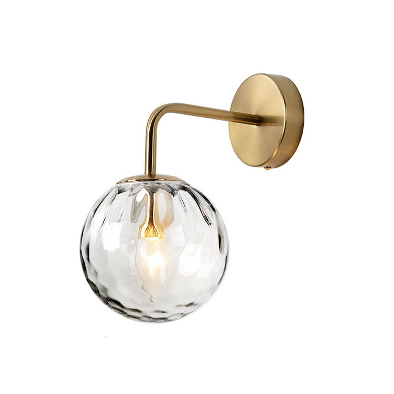 Skanto | Vegglampe Moderne Glasskuppel Brass Finish