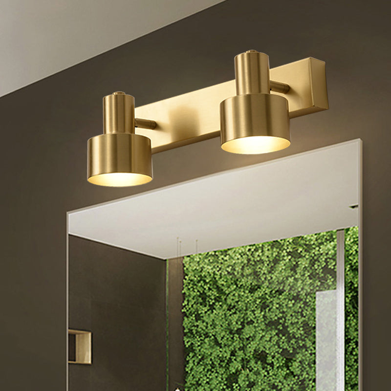 Metal Messing Vegg Vanity Lys Sylinder 1/2/3-Glødelampe LED Tradisjonell Sconce Lysarmatur for Bad | Skanto