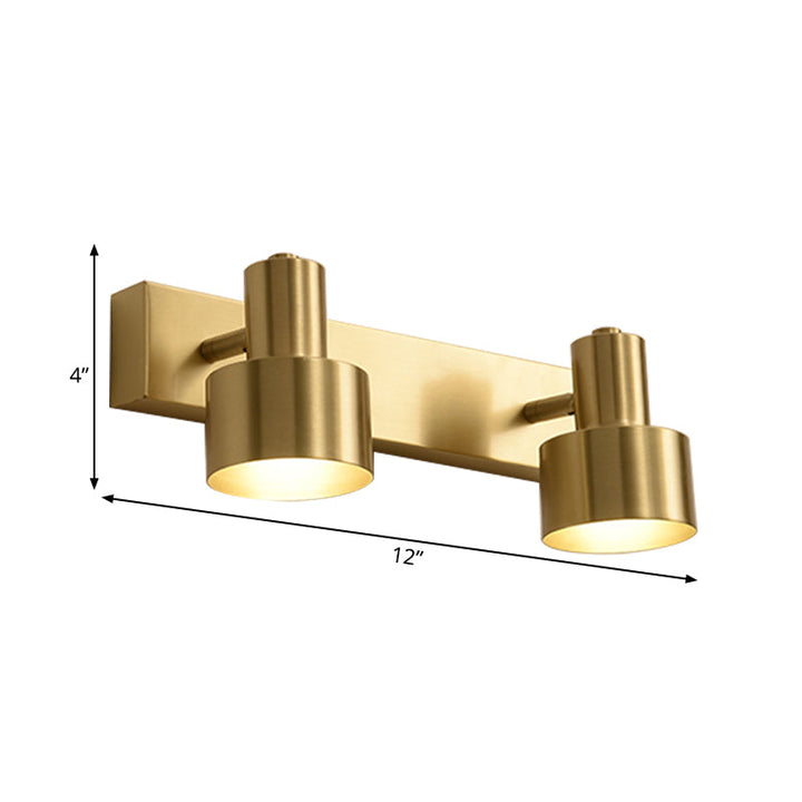 Metal Messing Vegg Vanity Lys Sylinder 1/2/3-Glødelampe LED Tradisjonell Sconce Lysarmatur for Bad | Skanto