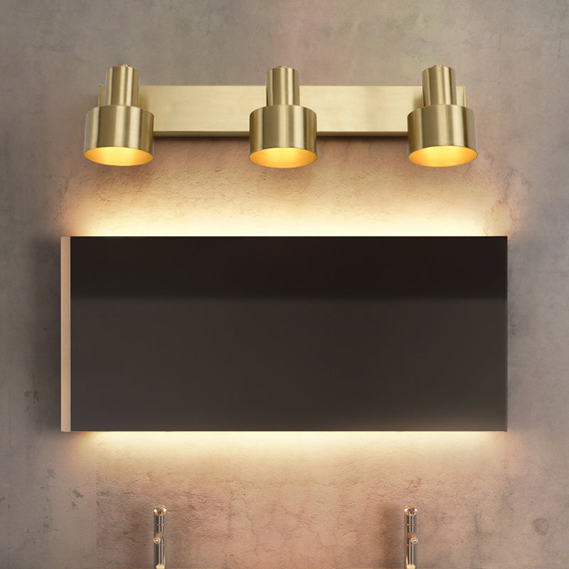 Metal Messing Vegg Vanity Lys Sylinder 1/2/3-Glødelampe LED Tradisjonell Sconce Lysarmatur for Bad | Skanto