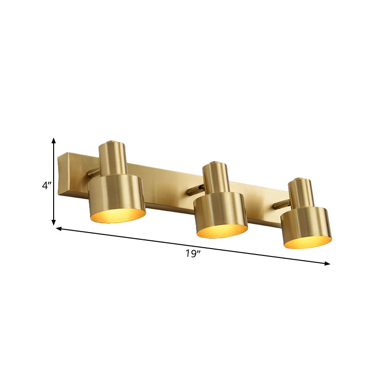 Metal Messing Vegg Vanity Lys Sylinder 1/2/3-Glødelampe LED Tradisjonell Sconce Lysarmatur for Bad | Skanto