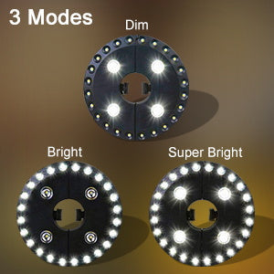 Skanto | 28 LED parasoll lys – 3 lysstyrkemoduser for hage, camping og utendørs belysning