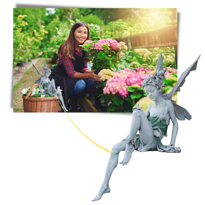 Fe-statue hageornament