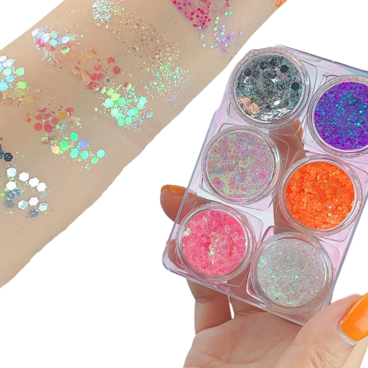Glittersett for ansikt og kropp