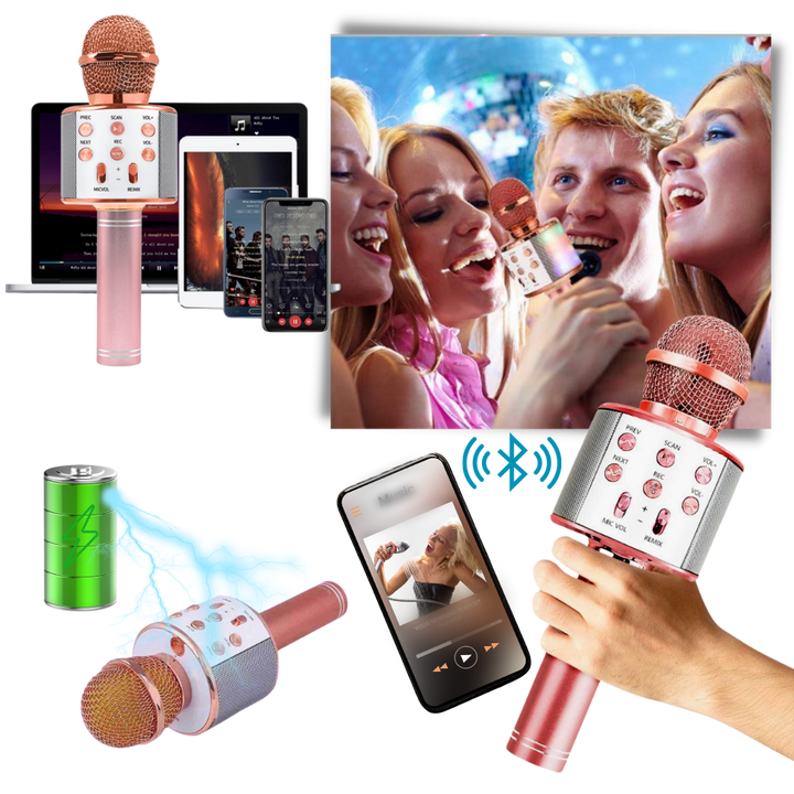 Trådløs Bluetooth karaoke mikrofon