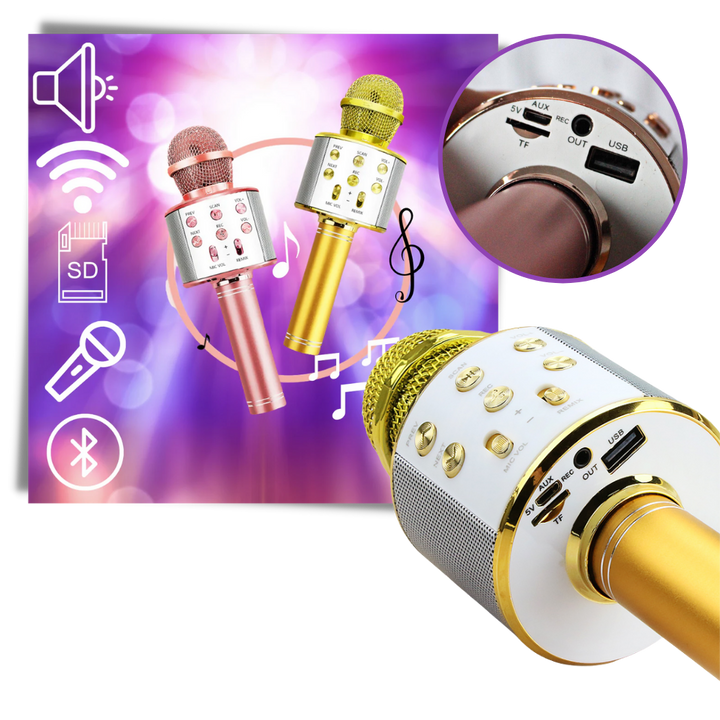 Trådløs Bluetooth karaoke mikrofon
