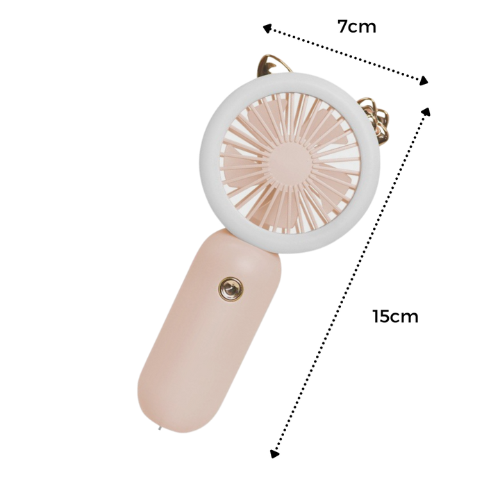 Håndholdt USB-vifte med LED