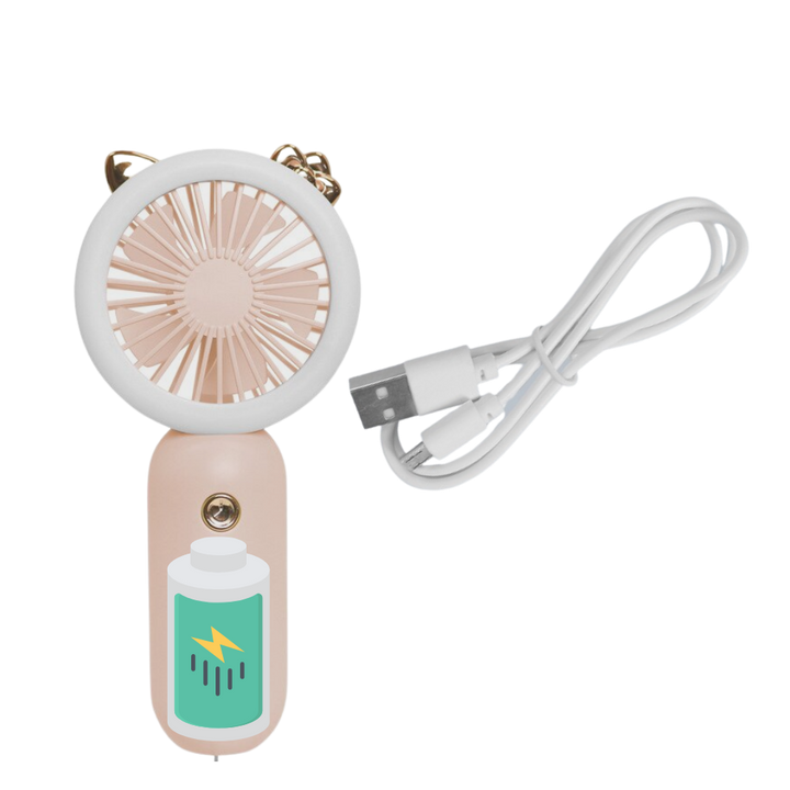 Håndholdt USB-vifte med LED