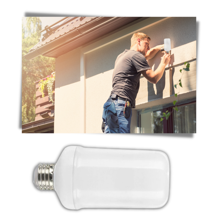 LED-lampe med flammeeffekt