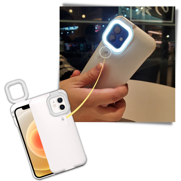 Telefondeksel med LED-ringlys