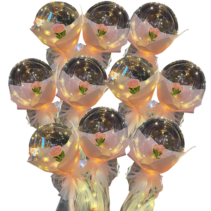 Vakker Rose LED-ballong