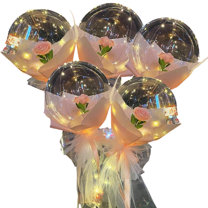 Vakker Rose LED-ballong