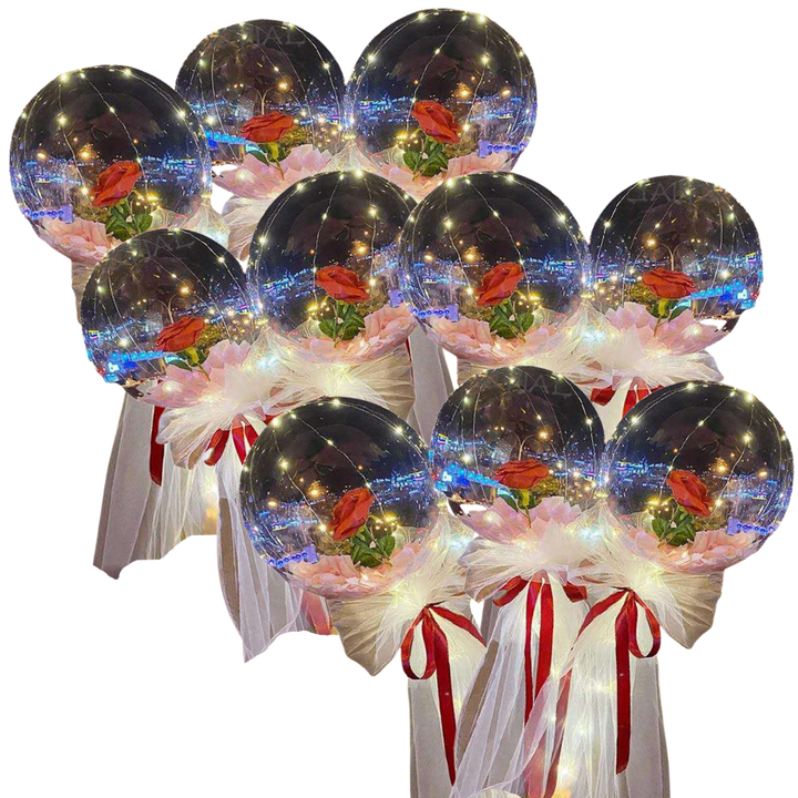 Vakker Rose LED-ballong