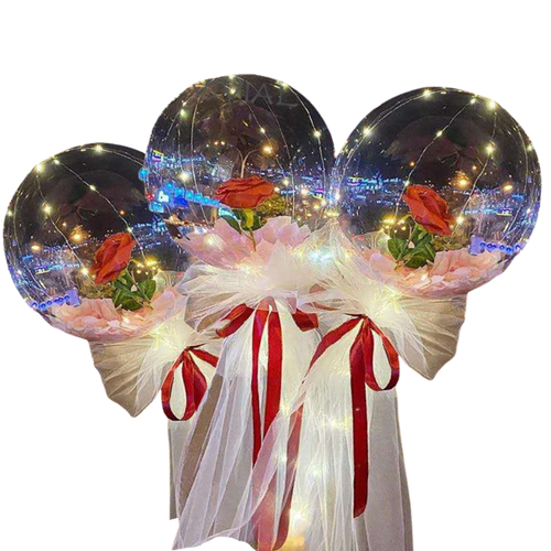 Vakker Rose LED-ballong