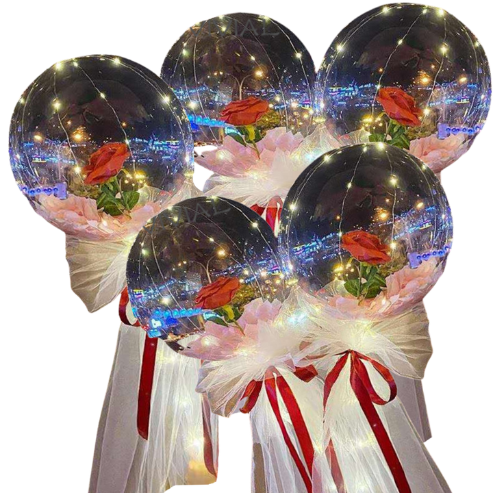 Vakker Rose LED-ballong