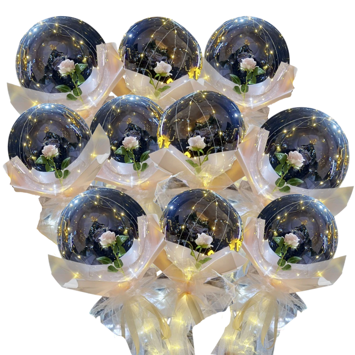 Vakker Rose LED-ballong