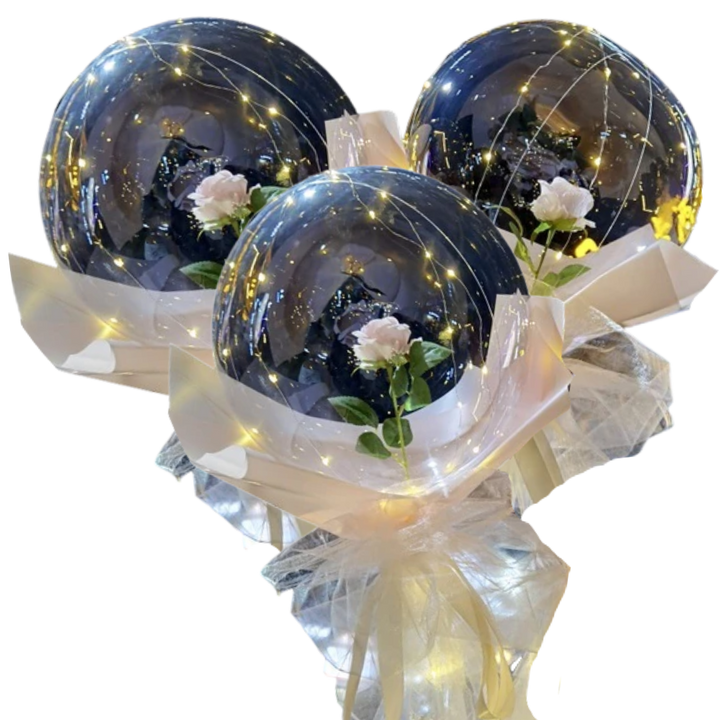 Vakker Rose LED-ballong