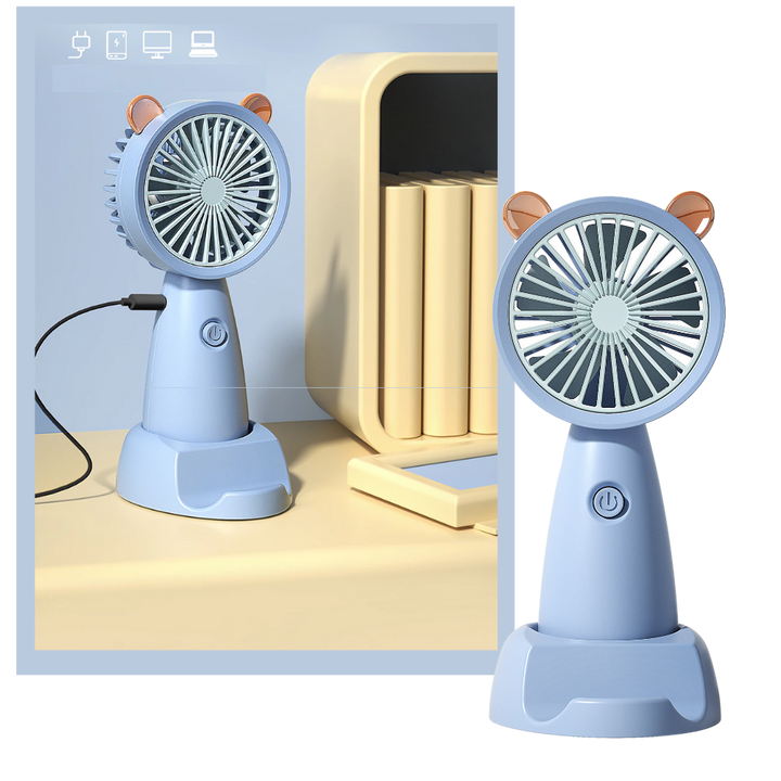 Mini USB-vifte med telefonholder