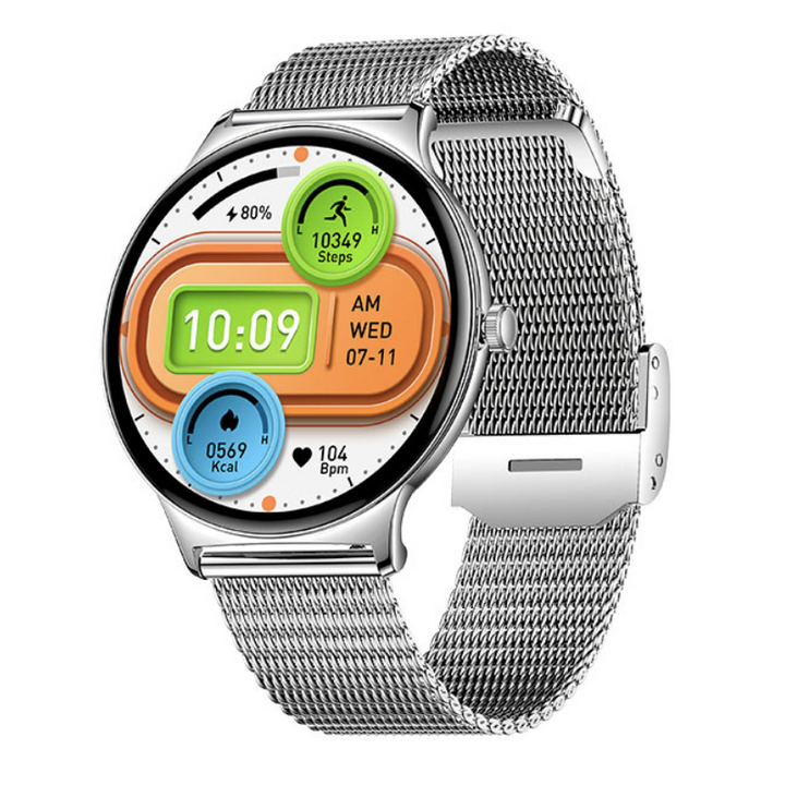 Skanto | SlimFit Ultimate Smartwatch – Ultratynn, helseovervåking & AMOLED-skjerm
