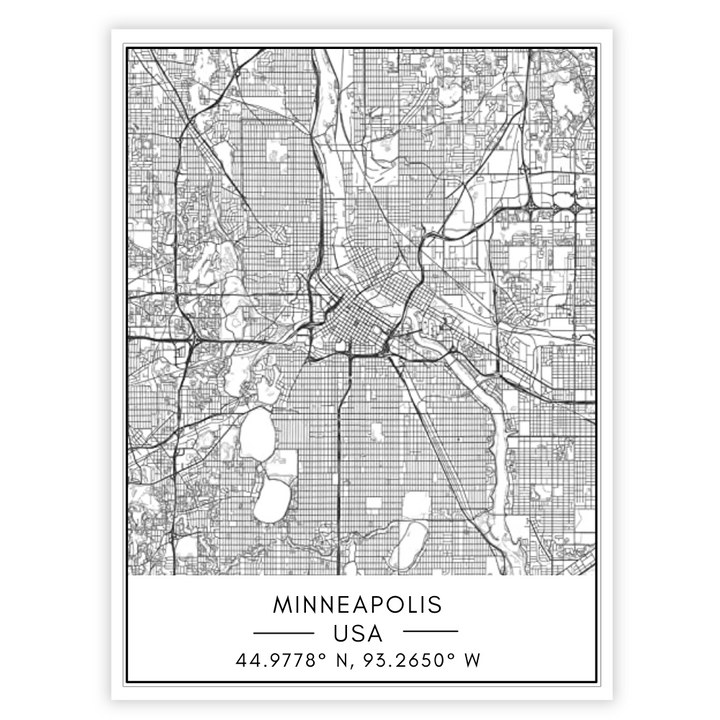 Bykart over Minneapolis – Lerretsbilde