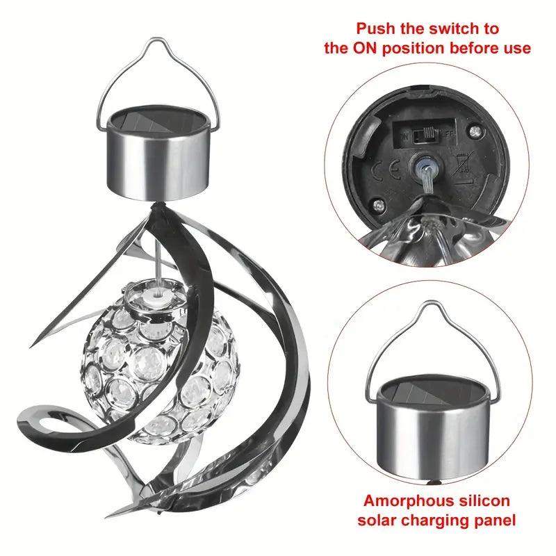Norvo | SolarWind Lydlys | Solvindklokker med fargeforandring | Værbestandig & Energisparende | For Hage, Balkong & Terrasse