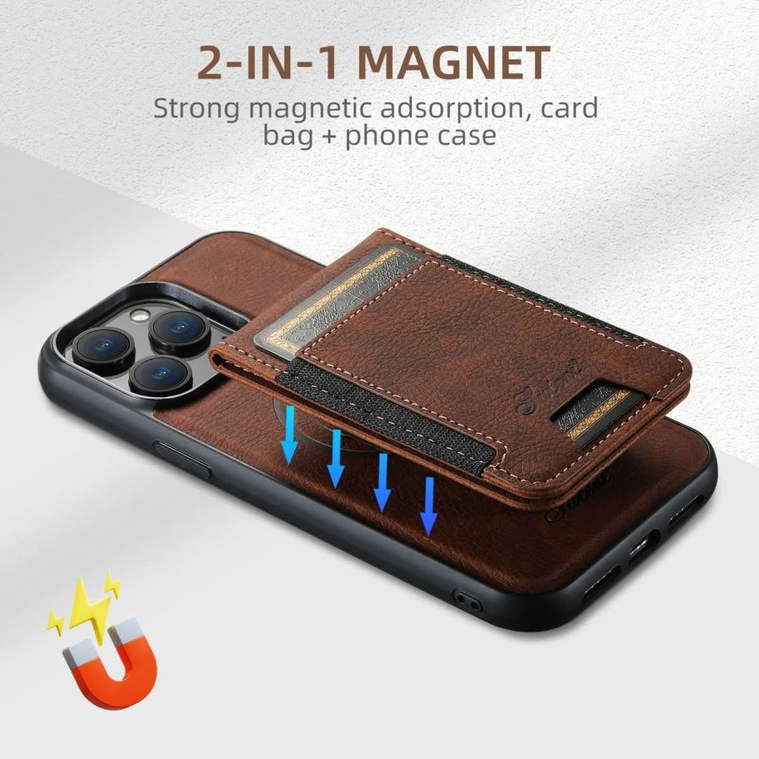 MagVibe Hülle – Premium-Lederhülle med Kartenhalter og Magnetständer