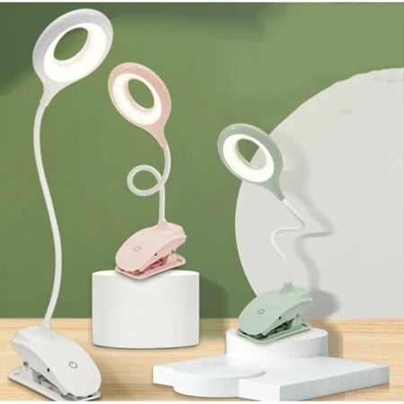 Skanto | Oppladbar LED Bordlampe med Klemme – Justerbar Skrivebordslampe for Hjemmekontor og Studier