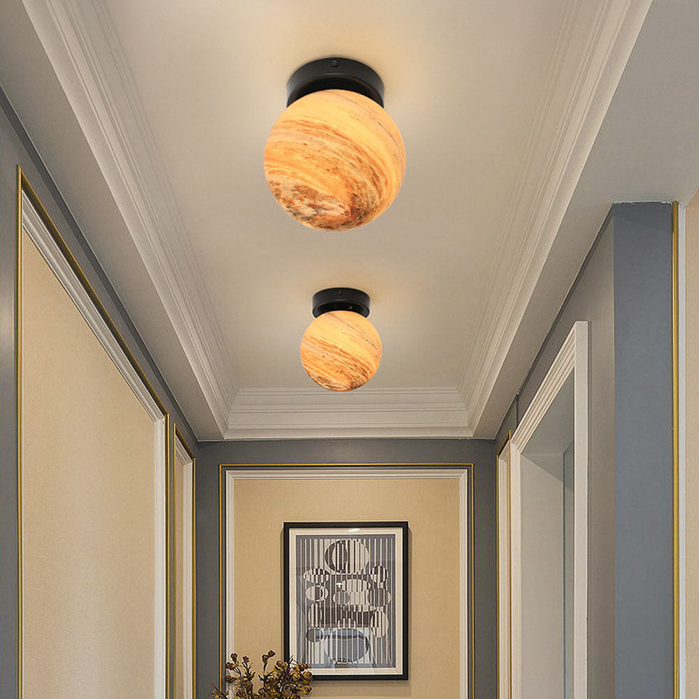 Skanto | Glass Ceiling Light Modern Globe Fixture