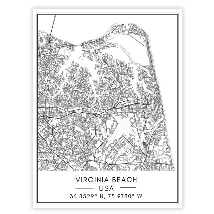 Bykart over Virginia Beach – Lerretsbilde