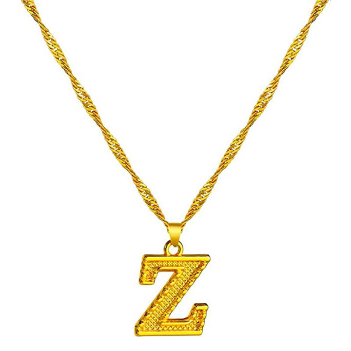 Skanto | 18K gullbelagt initial bokstav halskjede