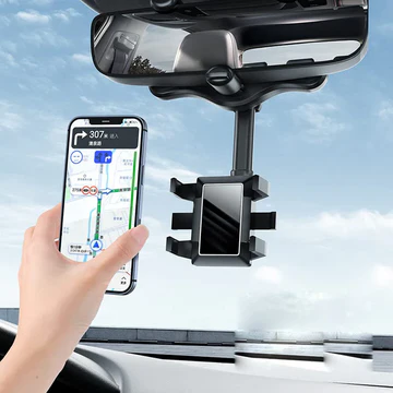 Skanto | Rotbar og uttrekkbar biltelefonholder - 360 graders bakspeil telefonholder