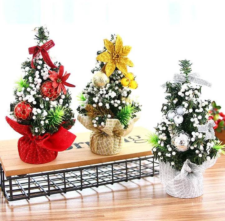 Skanto | Julepynt Tre 20cm Mini Juledekorasjon Tre Julaften Mall Dekorasjon Skrivebord Pynt Lite Tre