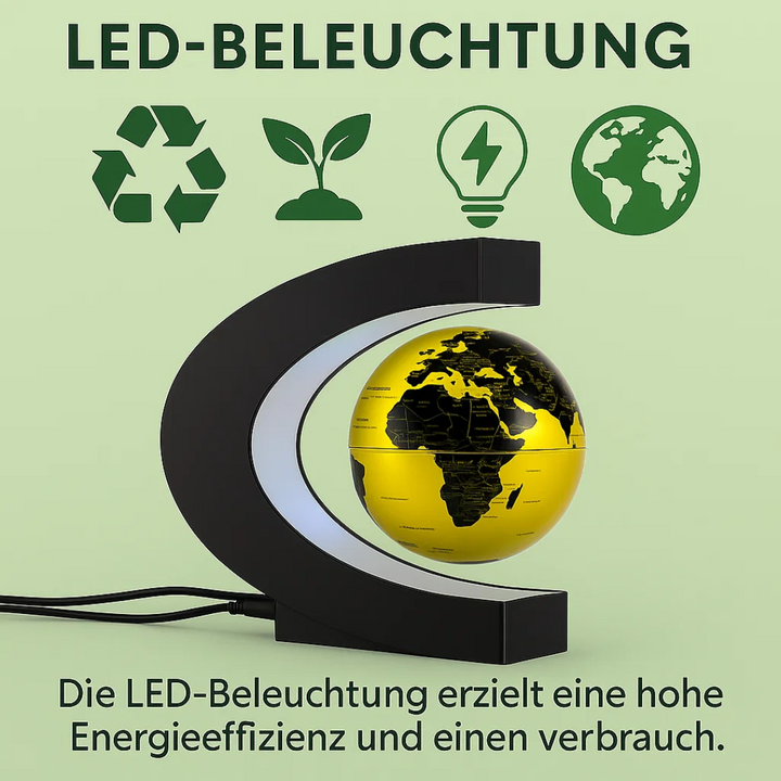 Skanto | AstroGlobe LED Verdens Globe – Flytende Globe Lampe med Magnetisk Oppheng