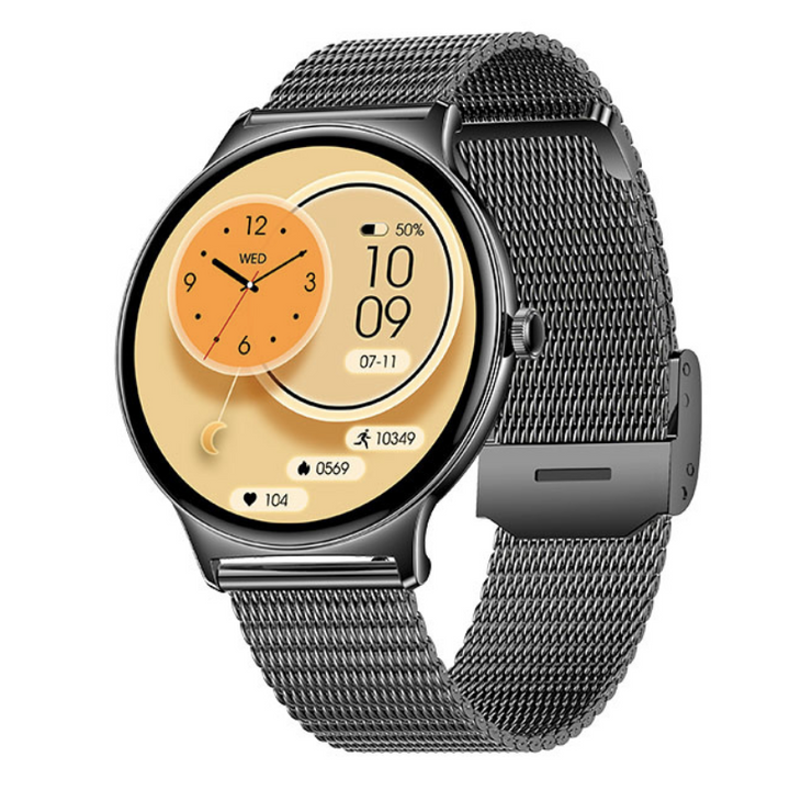 Skanto | SlimFit Ultimate Smartwatch – Ultratynn, helseovervåking & AMOLED-skjerm
