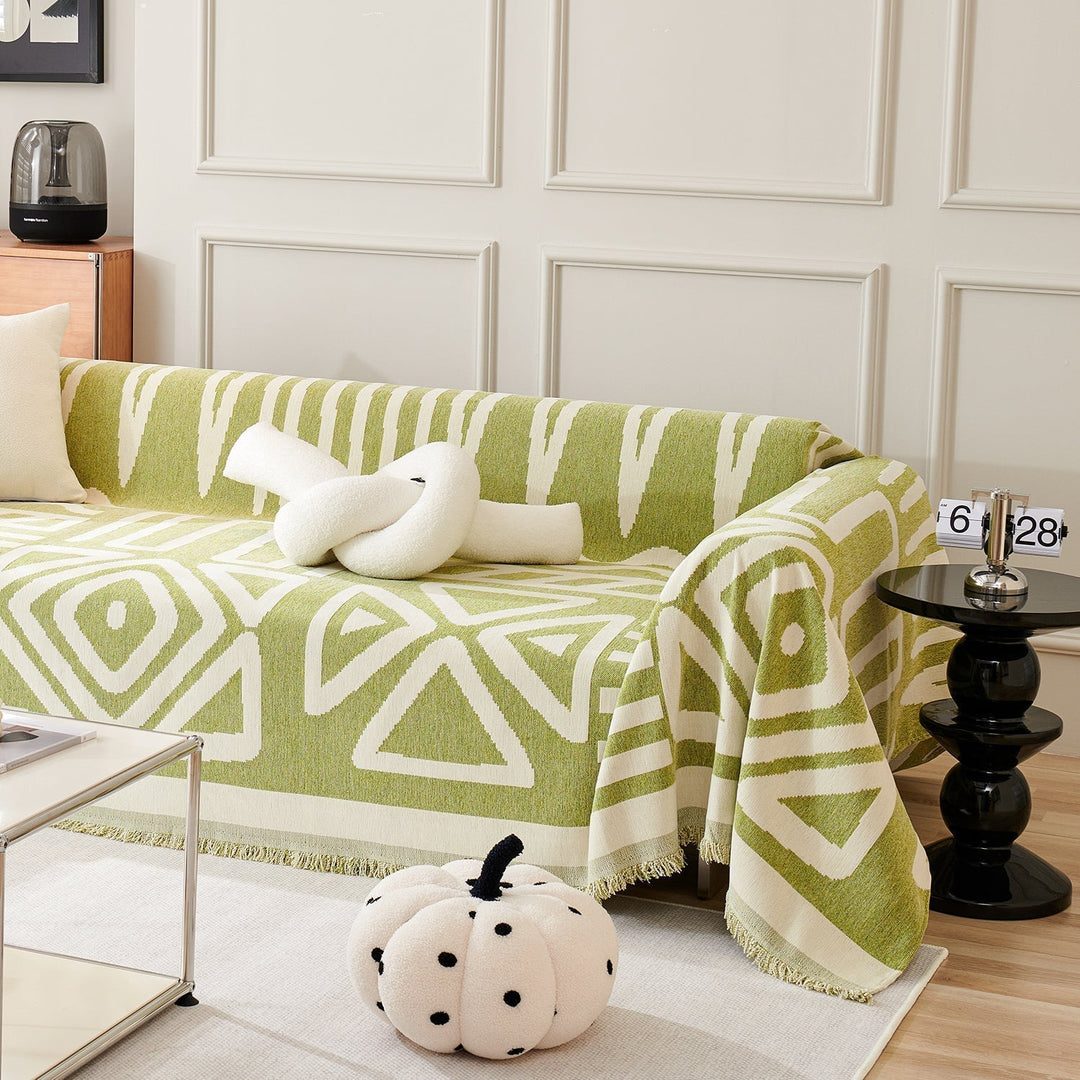 Geometrisk Boho Stil Sofa Trekk - Moderne, Stilig & Holdbar Sofa Beskyttelse | Skanto