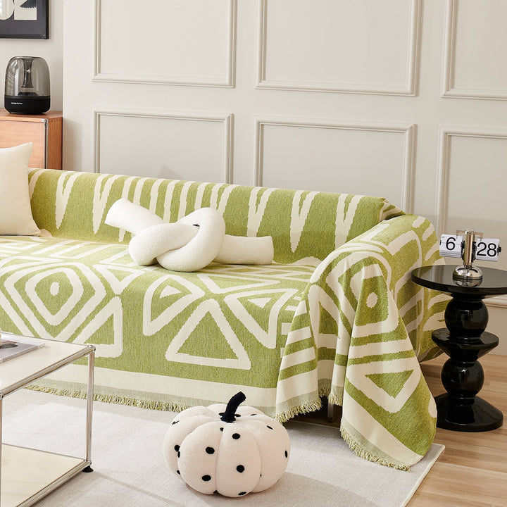 Geometrisk Boho Stil Sofa Trekk - Moderne, Stilig & Holdbar Sofa Beskyttelse | Skanto
