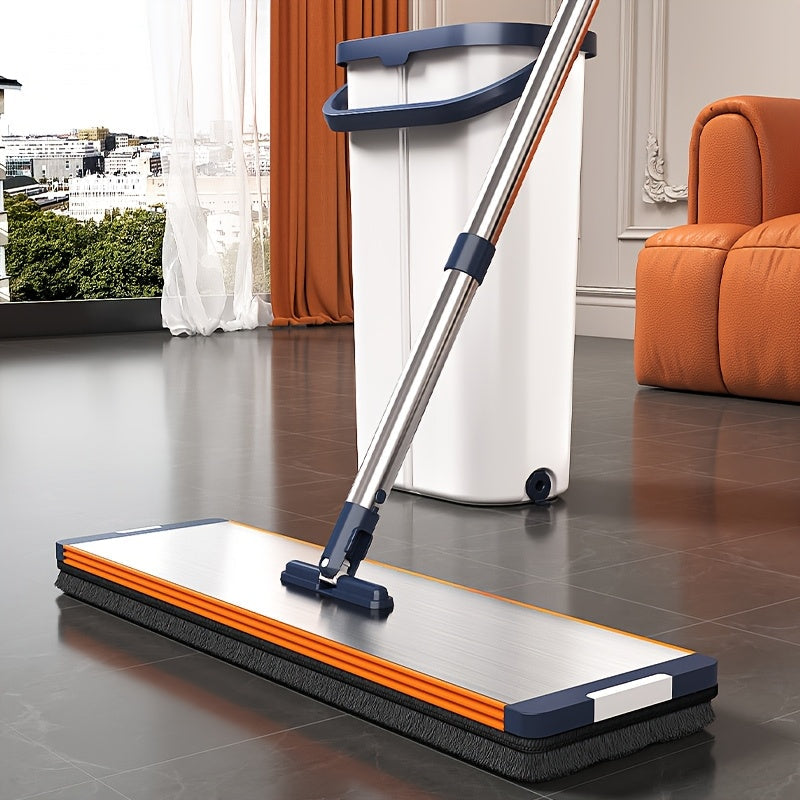 Flat mop set with bucket & wringing function | Skanto