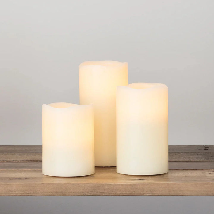 Skanto | Sett med 3 høye flameless voks LED lys