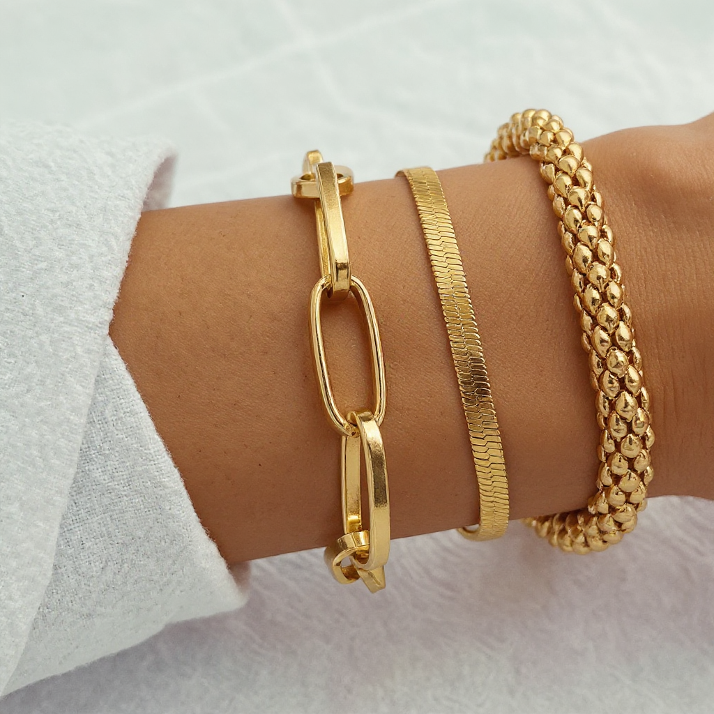 Skanto | 3 stk Chunky & Elegant Armbåndstabel