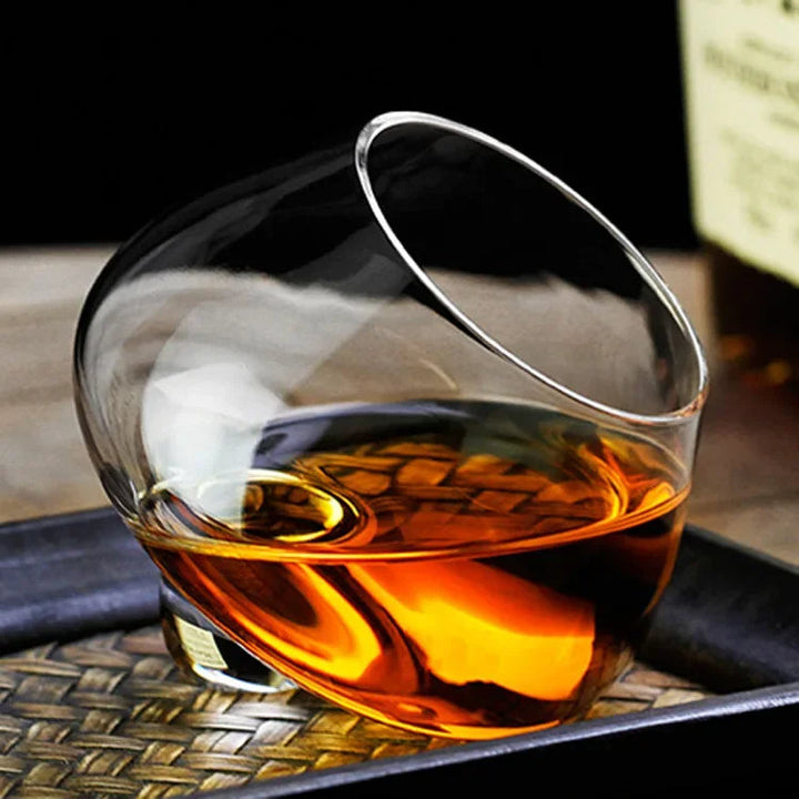 Belly Whiskey og Ølglass - Roterende Tumbler for Cocktails, Vin og andre Drinker Skanto