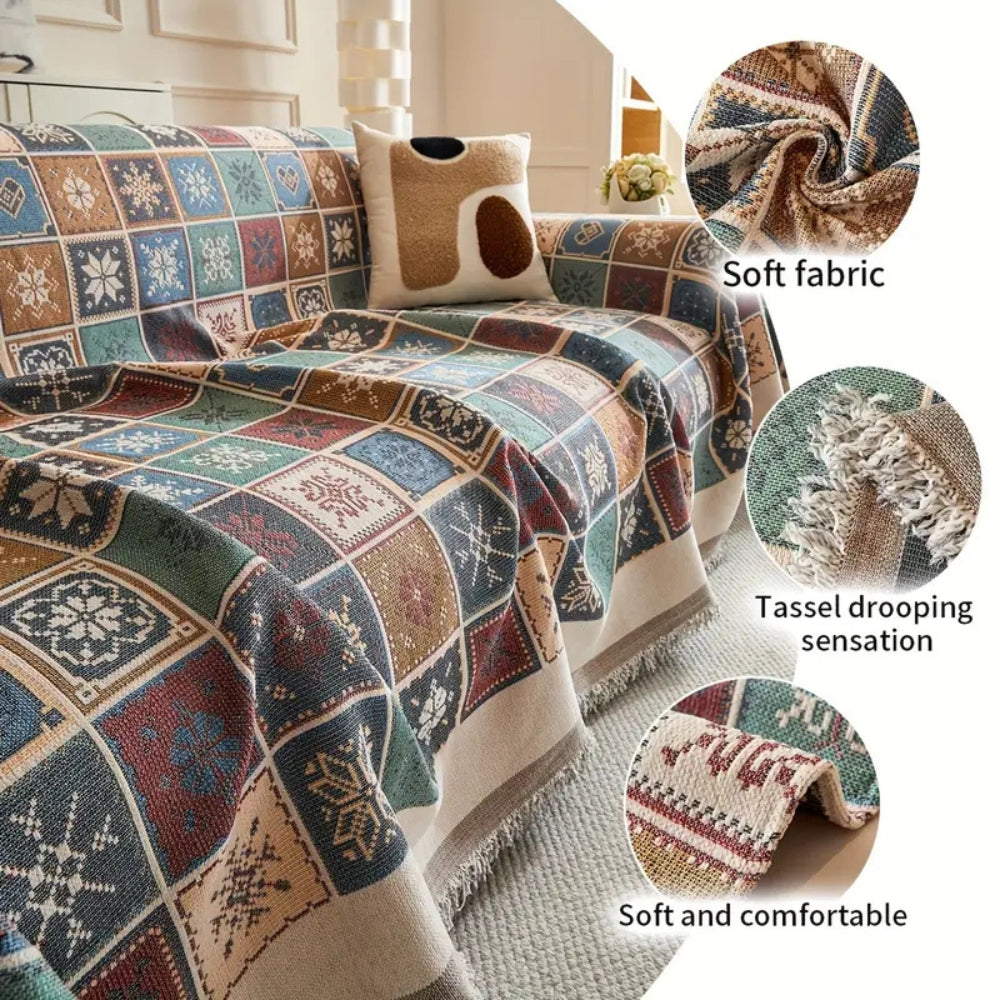 Skanto | Geneva Boho Strikket Sofa Deksel