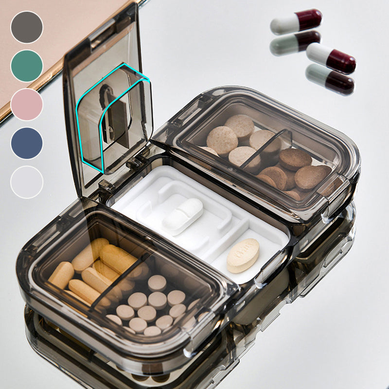 Rektangulær Pill Case Organizer Beholder | Skanto