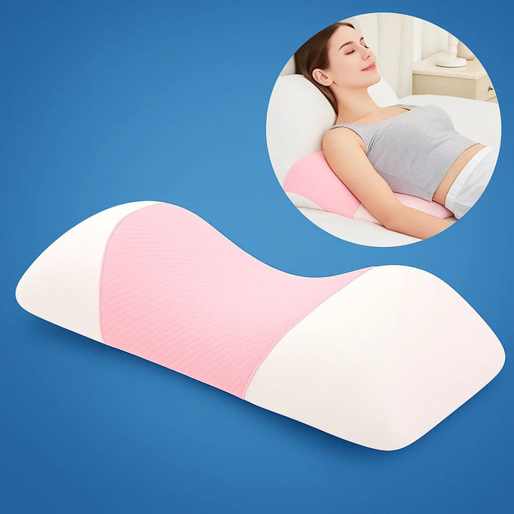 SpineEase | Lumbal støtte minneskum pute – Rygg smerte lindring – Pustende trekk – Ergonomisk søvn hjelp Skanto