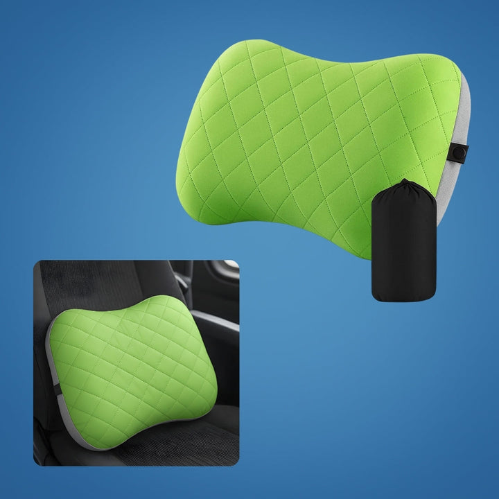 Ergonomisk nakke støtte – Oppblåsbar og lett – Lindrer nakkesmerter – Kompakt for fly og tog Skanto